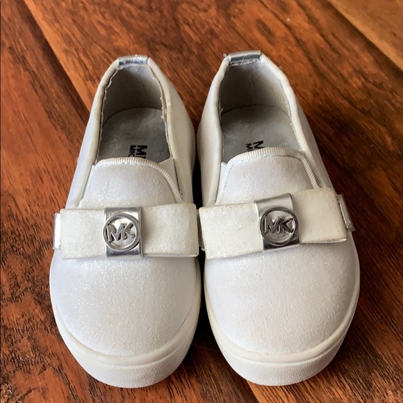MICHAEL Michael Kors Other - 5T Michel by Michael Kors white sparkly slip ons.